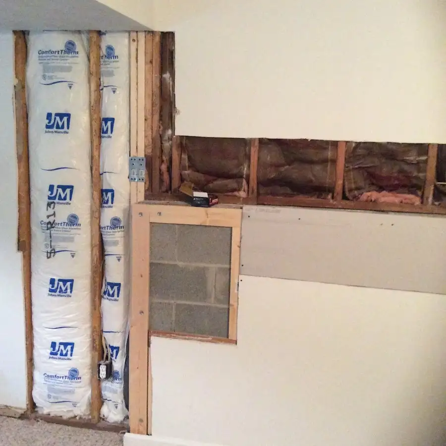 Wall insulation replacement during Contents Cleaning & Restoration in Fairview